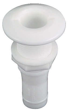 Perko 1/2in White Thru-Hull Connection for use w/ Hose - 0328DP4