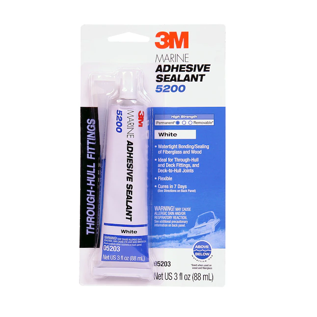 3M White 5200 Adhesive Polyurethane Sealant, 3oz Tube – 05203 Silicone Sealant 05203