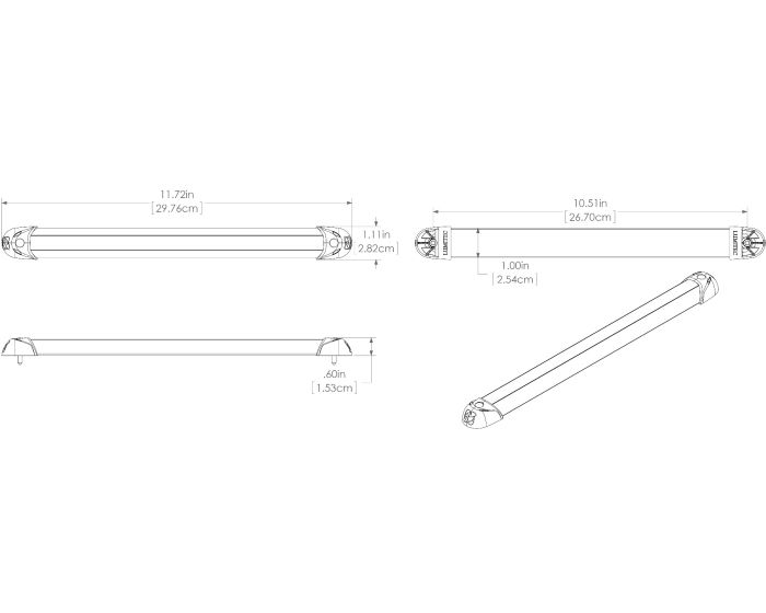Lumitec Rail2 LED Utility Light, White/Red/Blue - 101243 - Image 2