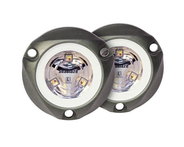 Lumitec Seablaze Mini LED Underwater Light, Blue, 2 Pack - 101246