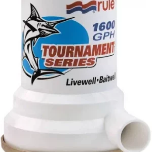 Rule Tournament Series Single Port Livewell Pump, 1600gph – 209B Livewell, Aerator & Bait Pumps 209B