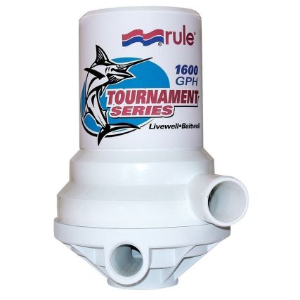 Rule Tournament Series Dual Port Livewell Pump, 1600gph – 209FDP Livewell, Aerator & Bait Pumps 209FDP