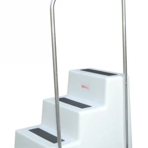 Taylor Made 3-Step Dock Step Aluminum Handrail, 26in W x 58in H – 47301 Boarding Steps 336351