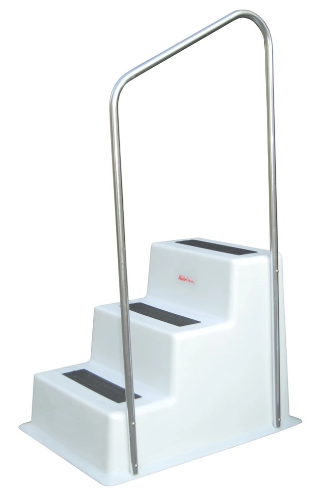 Taylor Made 3-Step Dock Step Aluminum Handrail, 26in W x 58in H – 47301 Boarding Steps 336351