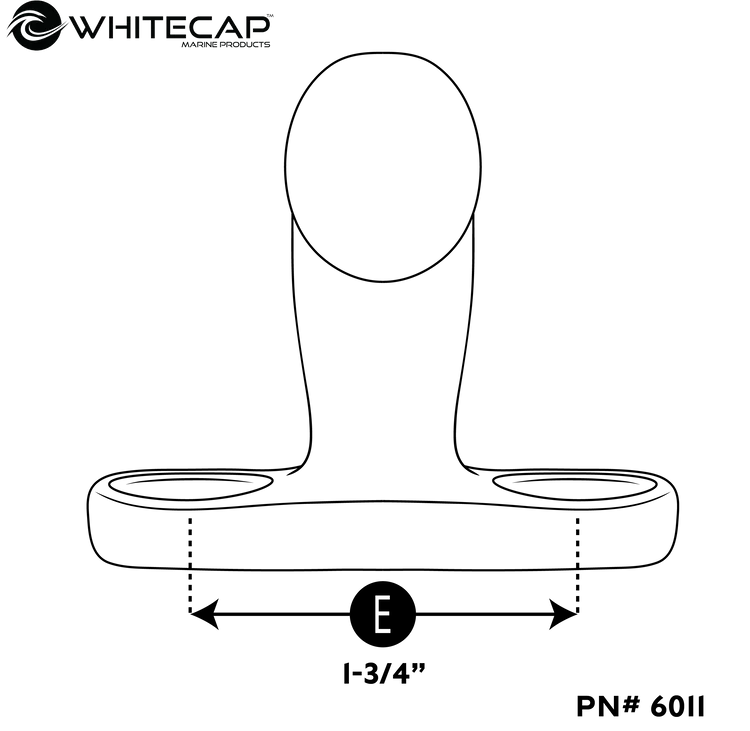 Whitecap 10in Stainless Steel Hollow Base Cleat – 6011 Boat Cleats 240009 3