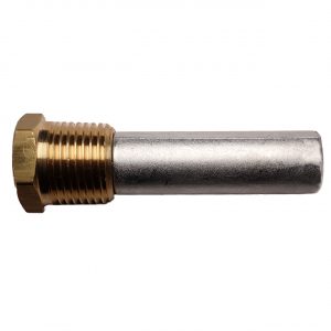 Metal Dist Zincs 1-3/4 X 3/8 X 1/4 Zinc & Plug MDE-0 Zincs and Anodes 101757 1