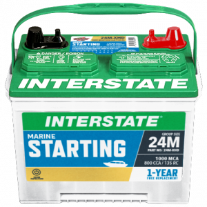 Interstate Battery Group 24 Starting Battery, 1000CA – 24M-XHD Marine Batteries & Chargers 24M-XHD 1