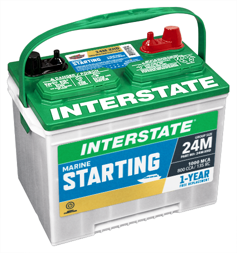 Interstate Battery Group 24 Starting Battery, 1000CA – 24M-XHD Marine Batteries & Chargers 24M-XHD 3