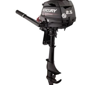 Mercury 2.5hp Tiller FourStroke Outboard Motor - 15" Shaft, Manual Tilt/Trim, Manual Start