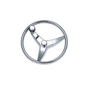 Schmitt Marine SS 15.5in 22Deg Dish Steering Wheel w/ Knob - 4161521FGK