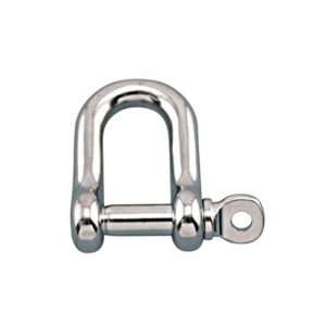 Suncor Marine 1/4in SS Straight D Shackle w/ Screw Pin - S0115-0006