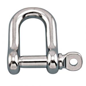 Suncor Marine 3/8in SS Straight D Shackle w/ Screw Pin - S0115-0010