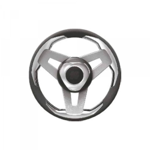 Uflex Loredan Orange Poly Grip Steering Wheel w/ Silver 3 spoke - LOREDANO/S