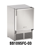 U-Line Stainless Steel Flush w/ Cabinet 14in Crescent Ice Maker - UMCR014-SC01A