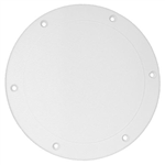 TH Marine 8in White Screw Down Deck Plate â€“ SDP-2FW-DP Boat Deck Hardware 303282