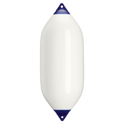 Polyform White F Series Buoy F-11, 21in x 57.5in – F-11White Twin Eye Cylindrical Fenders 260008 1