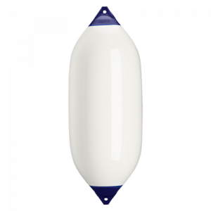 Polyform White F Series Buoy F-13, 29in x 76.5in – F-13White Twin Eye Cylindrical Fenders 260009 1