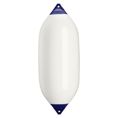 Polyform White F Series Buoy F-13, 29in x 76.5in – F-13White Twin Eye Cylindrical Fenders 260009 1