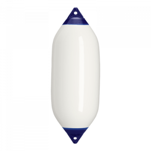 Polyform White F Series Buoy F-7, 15in x 41in – F-7White Twin Eye Cylindrical Fenders 260006 1