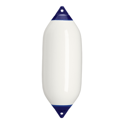 Polyform White F Series Buoy F-7, 15in x 41in – F-7White Twin Eye Cylindrical Fenders 260006 1