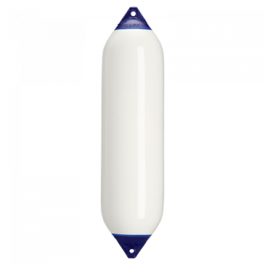 Polyform White F Series Buoy F-8, 15in x 58in – F-8White Twin Eye Cylindrical Fenders 260007 1