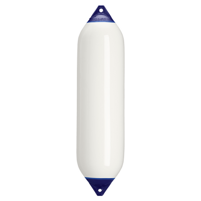 Polyform White F Series Buoy F-8, 15in x 58in – F-8White Twin Eye Cylindrical Fenders 260007 1