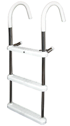 JIF Marine 3 Step Gunwale Hook Laddr DMT3A-11 Boat Ladders 398010