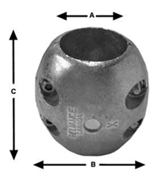 Metal Dist Zincs 1-3/4in Shaft Collar Zinc X8 Zincs and Anodes 101778