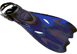 Aqua Wing Medium/Large Blue Open Heel Swim Fins – FN-304-B-M/L Sale 378412