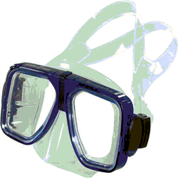 Aqua Wing Blue Double Lens Silcone Mask – MK-121-CB Sale 378020
