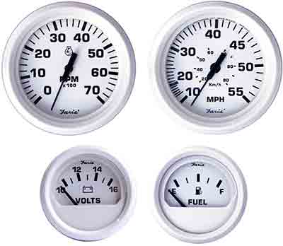 Faria-Beede Gauges Guage Kit-4 Pc Dress KT9794 Complete Gauge Sets 640184