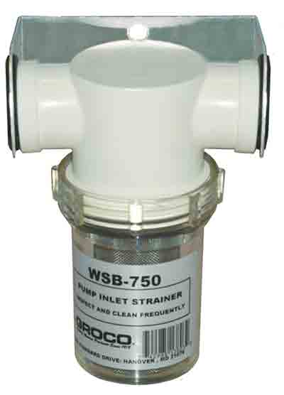 Groco 3/4in Pump inlet Strainer WSB-750 ts – 5.38″ H x 2.99″ Dia. Strainers 380127