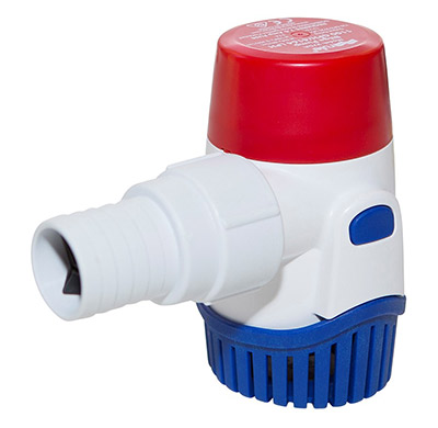 Rule 1100GPH Bilge Pump, 12V, 1in to 1-1/8in Discharge Port – 27DA Bilge Pumps and Float Switches 27DA