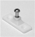 Taylor White Plastic Side Mount Deck Hinge - 11722
