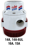 Rule 12V 3700gph Heavy Duty Bilge Pump, Non Automatic -  14A