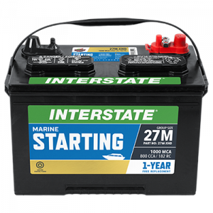 Interstate Battery Group 27 Starting Battery, 1000CA – 27M-XHD Marine Batteries & Chargers 27M-XHD 1