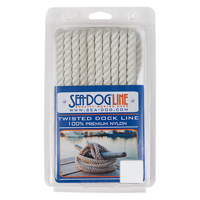 Seadog Twist Nylon Dock Line 3/8X15 Wht 301110015WH-1 Twisted Nylon Dock Lines 301110015WH-1