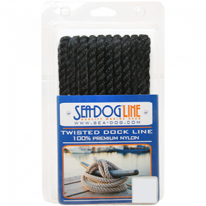 Seadog Twist Nylon Dock Line 1/2X25 Blk 301112025BK-1 Twisted Nylon Dock Lines 301112025BK-1