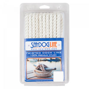 Seadog Twist Nylon Dock Line 1/2X25 Wht 301112025WH-1 Twisted Nylon Dock Lines 301112025WH-1