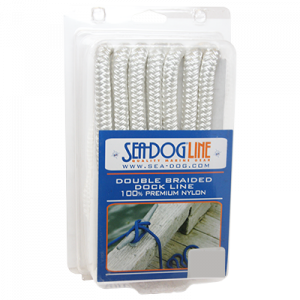 Seadog Dbl Braid Dock Line 3/8X10 Wht 302110010WH-1 Braided Dock Lines 302110010WH-1