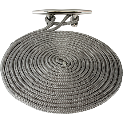 Seadog Double Braided Nylon Dock Line, 3/8X15ft, Gray – 302110015GY-1 Braided Dock Lines 302110015GY-1