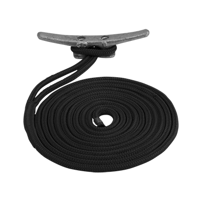 Seadog Dbl Braid Dock Line 3/8X20 Blk 302110020BK-1 Braided Dock Lines 302110020BK-1