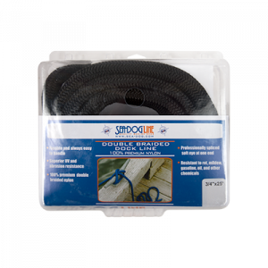 Seadog Dbl Braid Dock Line 5/8X25 Blk 302116025BK-1 Braided Dock Lines 302116025BK-1