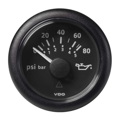 VRT Oil Press 80Psi Blk A2C59514128 Oil Pressure Gauges 622549