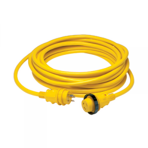 Marinco 30A/125V 50Ft Power Cord, Yellow – 199119 Shore Power and AC Dist 199119 1