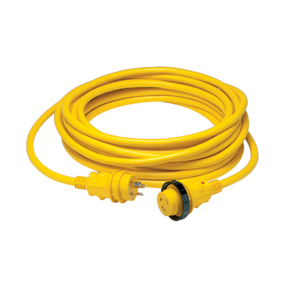 Marinco 30A/125V 50Ft Power Cord, Yellow – 199119 Shore Power and AC Dist 199119 1