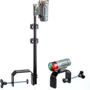 Attwood C-Clamp Mount Portable LED Navigation Light Kit, Gray ? 14194-7