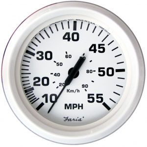 Faria Dress White Speedometer, 55MPH – F33112 Speedometers 33112 1