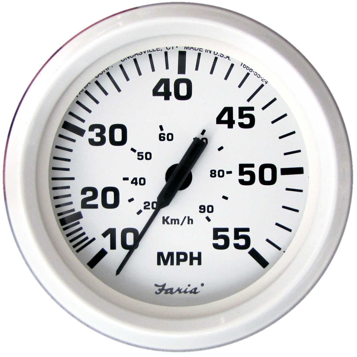 Faria Dress White Speedometer, 55MPH – F33112 Speedometers 33112 1