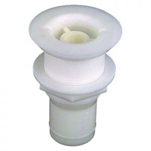 Perko White Polymer Flush Mount Cockpit Scupper - 0285DP